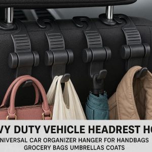 Heavy Duty Vehicle Headrest Hooks Universal Car Organizer Hanger For Handbags Grocery Bags Umbrellas Coats