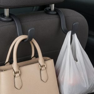 Flexible Silicone Car Headrest Hooks Soft Scratch Free Backseat Storage Hanger For Fragile Handbags Grocery Clothes