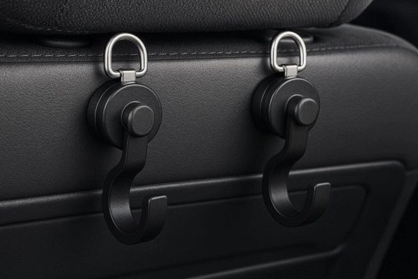 Universal Magnetic Car Backseat Hooks Heavy Duty Storage Hanger With Strong Magnet Base For Metal Surfaces