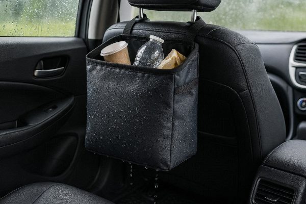 Waterproof Hanging Car Trash Bags Leakproof Backseat Garbage Pouch Waste Bin Container For Road Trip Travel Essentials