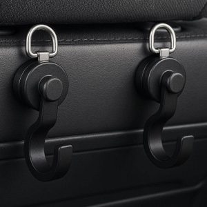 Universal Magnetic Car Backseat Hooks Heavy Duty Storage Hanger With Strong Magnet Base For Metal Surfaces