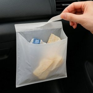 Disposable Sticky Car Trash Bags Self Adhesive Garbage Pouch Peel And Stick Waste Bag For Passenger Dashboard Door
